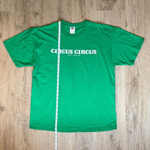 Fruit Of The Loom Circus Circus Las Vegas Graphic T-Shirt Green XL Nevada - Picture 5 of 5